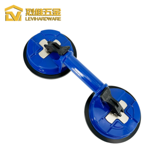 LV-202K Pro-Blue Aluminum Dual-Claw Suction Cup, 130kg Capacity Reinforced Glass Lifter for Heavy-Duty Stone & Window Installation