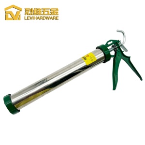 LV-9337-1C Professional Stainless Steel Caulking Gun | Anti-Rust & Easy-Clean 600ml Sausage Pack Applicator