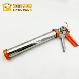 Premium Stainless Steel Sausage Caulking Gun LV-9351 | The Ultimate 600ml Non-Drip Sealant Applicator with Mirror Finish & Ergonomic Grip