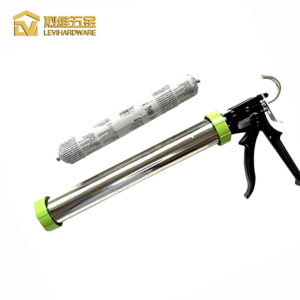 LV9370-2 Heavy Duty Aluminum Sausage Gun - 20oz Industrial Grade Manual Sealant Dispenser with Anti-Drip Precision Trigger