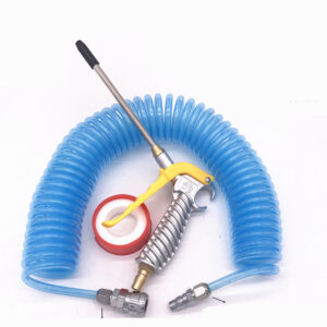 LV-AB30 Industrial Pneumatic Air Blow Gun Kit, Long Nozzle Duster with 5M Recoil Hose for Workshop, Garage and Construction Cleaning