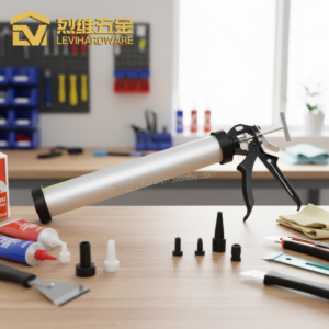 LV-L600C Industrial High-Thrust Sausage Gun | Ultimate Labor-Saving 600ml Aluminum Sealant Gun for Heavy-Duty Glazing