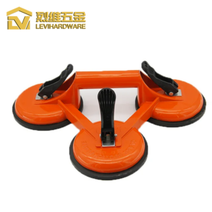 LV-102 Heavy-Duty Aluminum Triple-Claw Vacuum Suction Cup, 150kg Professional Metal Glass and Granite Lifter with 3-Pad Stability