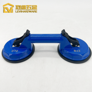 LV-202B Professional Aluminum Dual-Claw Vacuum Suction Cup, Heavy-Duty 140kg Capacity Double Glass Lifter for Large Format Tiles