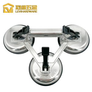 LV-202C Elite Aluminum Triple-Claw Suction Cup, 150kg Heavy-Duty Metal Glass Lifter for Polished Stone & Large Format Slabs