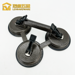 LV-202F Professional Triple-Claw Aluminum Suction Cup, 150kg Heavy-Duty Metal Glass Lifter for Large Format Porcelain and Stone Slabs