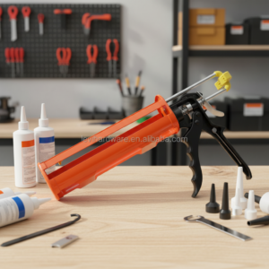 LV335 Industrial Dual-Component Caulking Gun | Heavy-Duty 2-Part Epoxy Applicator | High-Thrust Manual Tool for Chemical Anchoring