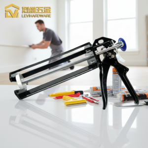 LV-490ML Heavy-Duty Dual-Component Caulking Gun | Professional 10:1 Ratio Two-Part Applicator | High-Thrust Manual Tool for Industrial Adhesives