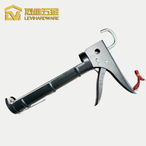 Professional Ratchet Rod Caulking Gun LV9322C | Heavy Duty 10oz Sealant Gun with Built-in Spout Cutter & Puncture Tool
