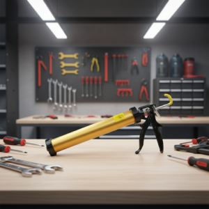 LV-9350 Elite Matte Black Aluminum Sausage Gun | 600ml High-Thrust Manual Applicator | Professional 20oz Foil Pack Sealing Tool