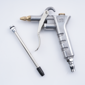 LV-131 Professional Industrial Air Blow Gun, High-Pressure Pneumatic Duster with Interchangeable Long & Short Nozzles for Workshop and Machinery Cleaning
