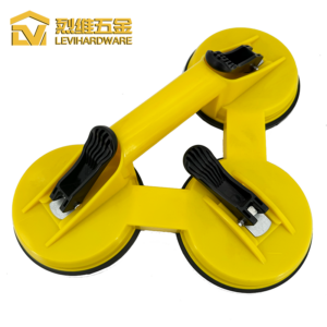 303P Professional Triple-Claw Vacuum Suction Cup, Heavy-Duty 100kg Capacity ABS 3-Pad Lifter for Oversized Glass & Stone